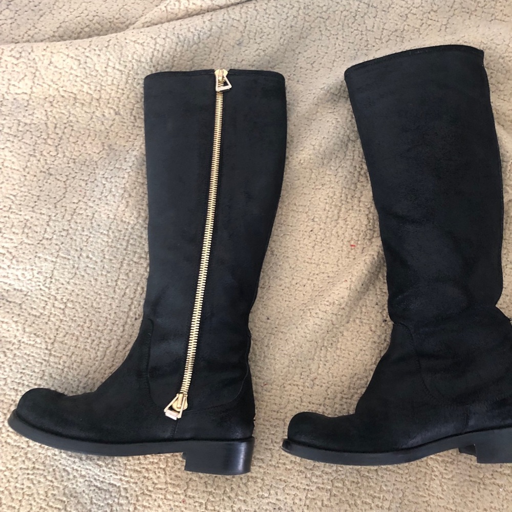 Jimmy Choo Doreen Riding Black Leather Size 5